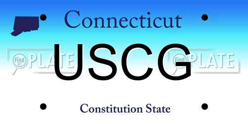 USCG Connecticut License Plate
