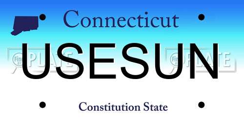 USESUN Connecticut License Plate