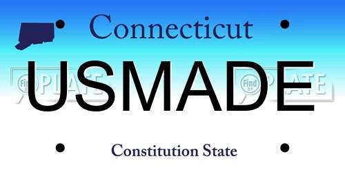 USMADE Connecticut License Plate