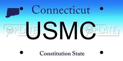 USMC Connecticut License Plate