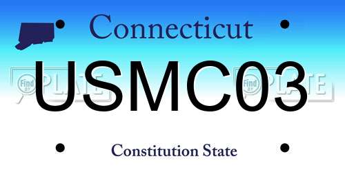USMC03 Connecticut License Plate
