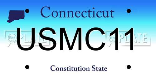 USMC11 Connecticut License Plate