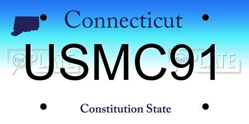 USMC91 Connecticut License Plate