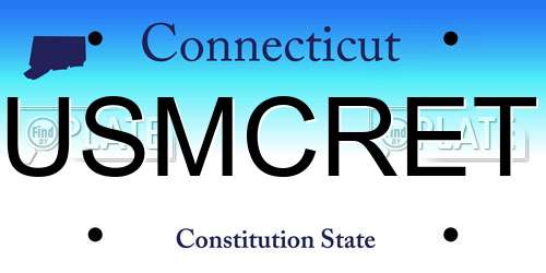 USMCRET Connecticut License Plate