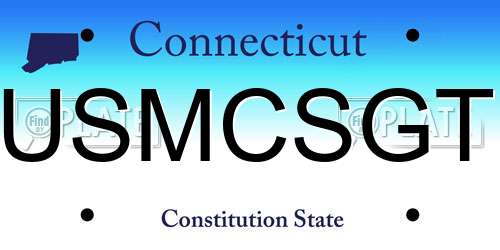 USMCSGT Connecticut License Plate
