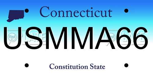 USMMA66 Connecticut License Plate