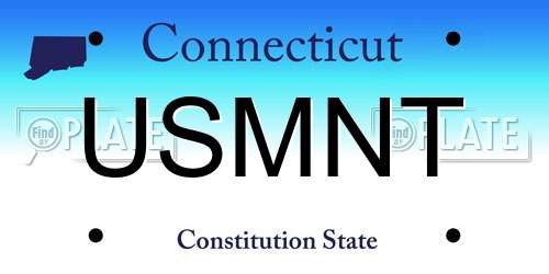 USMNT Connecticut License Plate