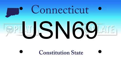 USN69 Connecticut License Plate
