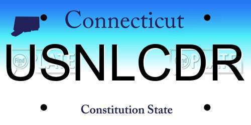 USNLCDR Connecticut License Plate