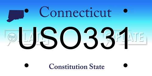 USO331 Connecticut License Plate
