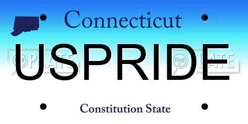 USPRIDE Connecticut License Plate
