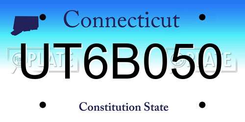 UT6B050 Connecticut License Plate