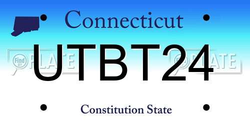 UTBT24 Connecticut License Plate