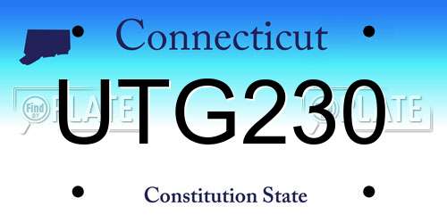 UTG230 Connecticut License Plate