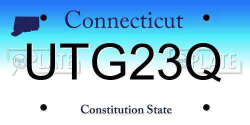 UTG23Q Connecticut License Plate