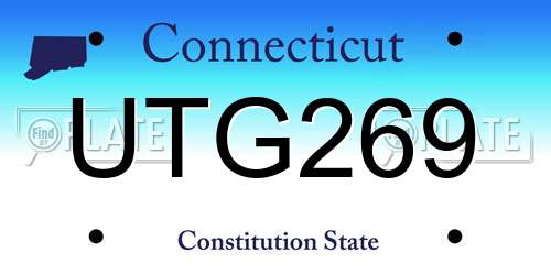 UTG269 Connecticut License Plate