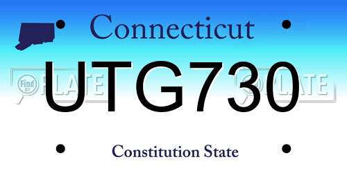 UTG730 Connecticut License Plate