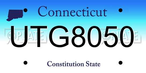 UTG8050 Connecticut License Plate