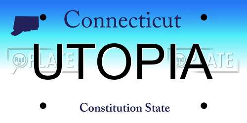 UTOPIA Connecticut License Plate