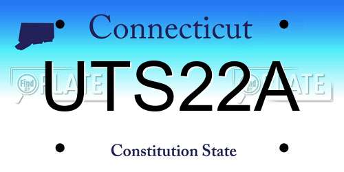 UTS22A Connecticut License Plate