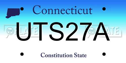 UTS27A Connecticut License Plate