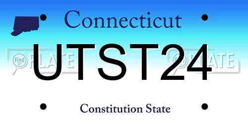 UTST24 Connecticut License Plate