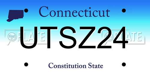 UTSZ24 Connecticut License Plate