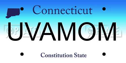 UVAMOM Connecticut License Plate