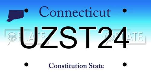 UZST24 Connecticut License Plate