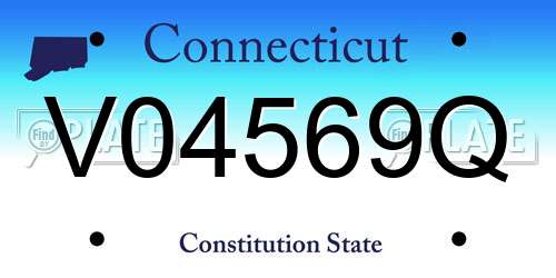 V04569Q Connecticut License Plate