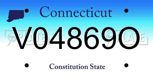 V04869O Connecticut License Plate