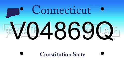 V04869Q Connecticut License Plate