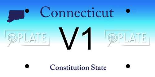 V1 Connecticut License Plate
