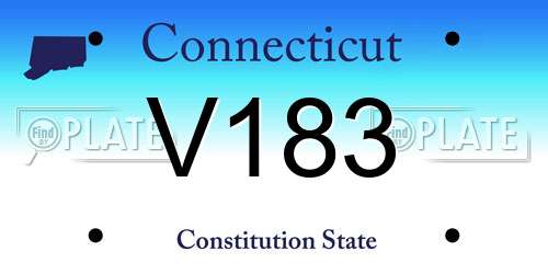 V183 Connecticut License Plate