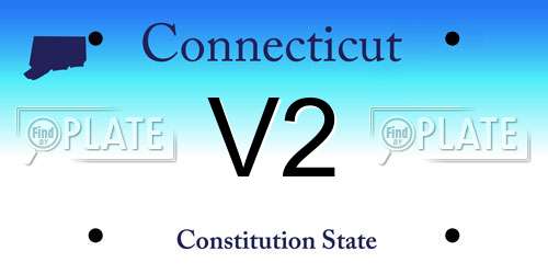 V2 Connecticut License Plate