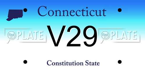 V29 Connecticut License Plate