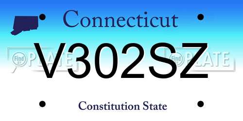 V302SZ Connecticut License Plate