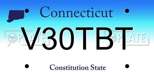 V30TBT Connecticut License Plate