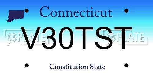 V30TST Connecticut License Plate