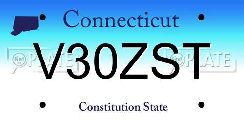 V30ZST Connecticut License Plate