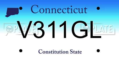 V311GL Connecticut License Plate