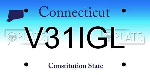 V31IGL Connecticut License Plate