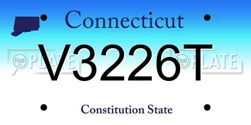 V3226T Connecticut License Plate