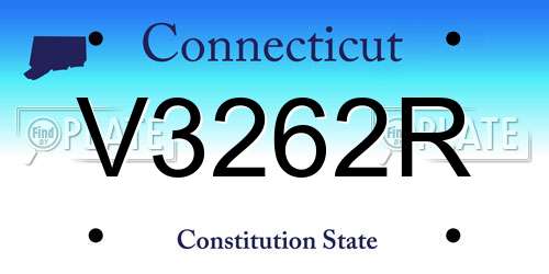 V3262R Connecticut License Plate