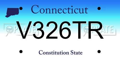 V326TR Connecticut License Plate