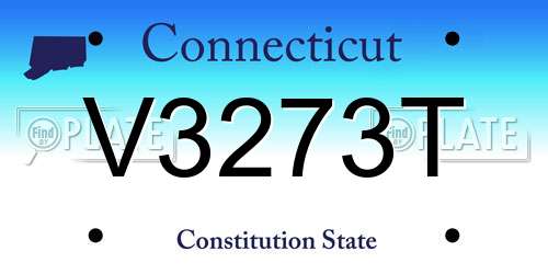 V3273T Connecticut License Plate