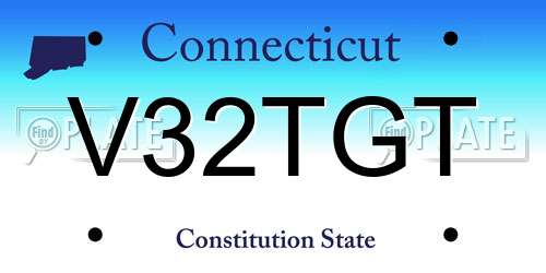 V32TGT Connecticut License Plate