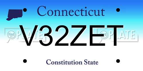 V32ZET Connecticut License Plate