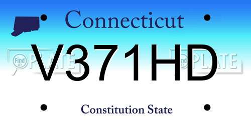 V371HD Connecticut License Plate