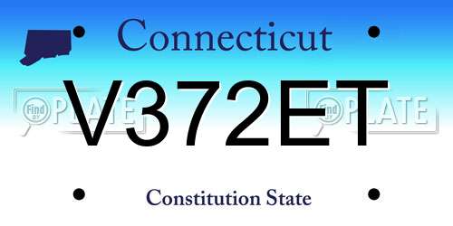 V372ET Connecticut License Plate